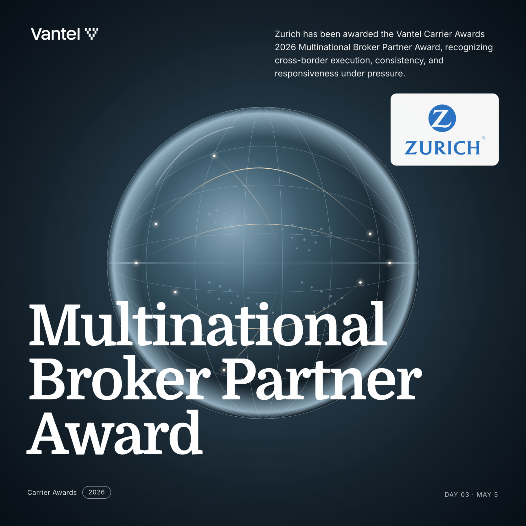 Multinational Brokers Vantel Carrier Awards 2026